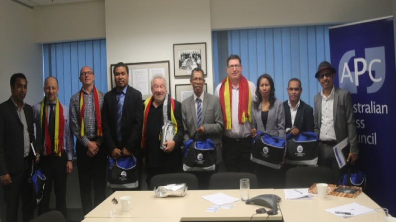 Delegasaun Conselho de Imprensa Timor-Leste  foto hamutuk ho membru Australian Press Counsil
