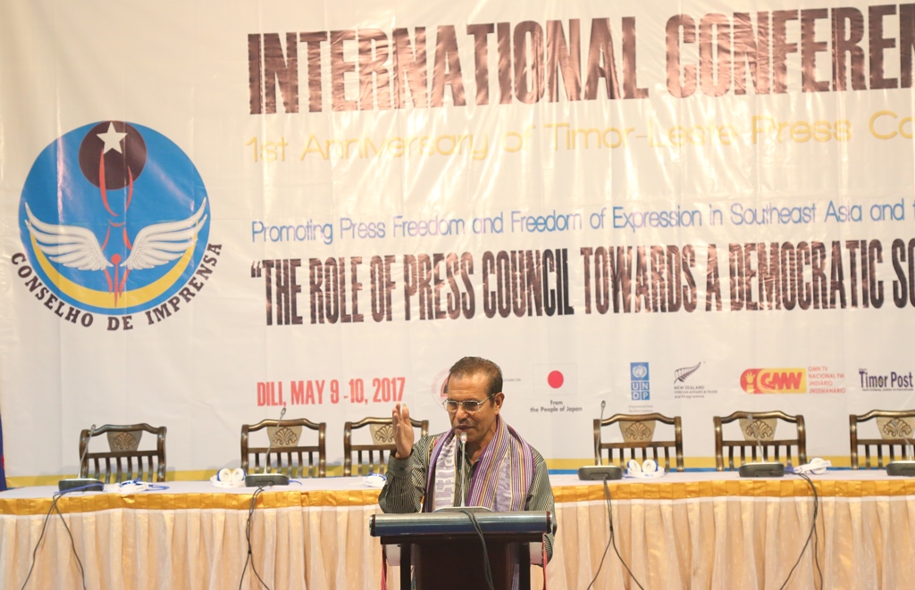 Prezidente da Repúblika Taur Matan Ruak Fiar Conselho de Imprensa Bele Hadi’a Kondisaun no Atividades Jornalismu iha Timor-Leste.